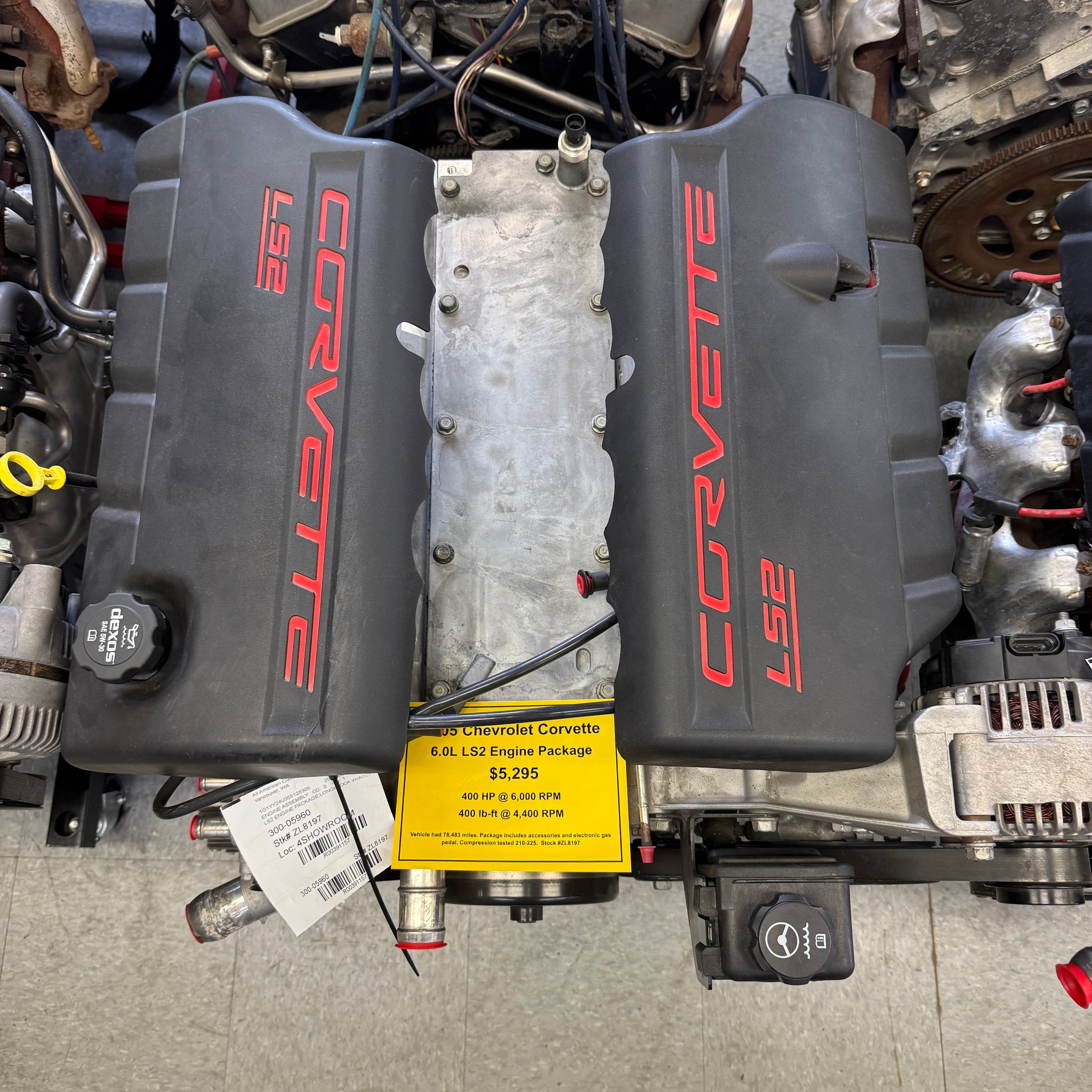 2005 Chevrolet Corvette 6.0L LS2 Engine Package, Stock #ZL8197