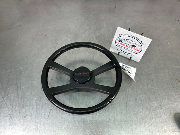 1989 Chevy Suburban 4 Spoke Steering Wheel, Black, NICE! - OEM - All American Classics, Inc.